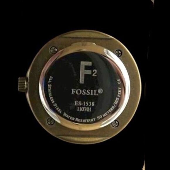 Vintage Fossil Cuff Watch With Stones - Picture 6 of 11